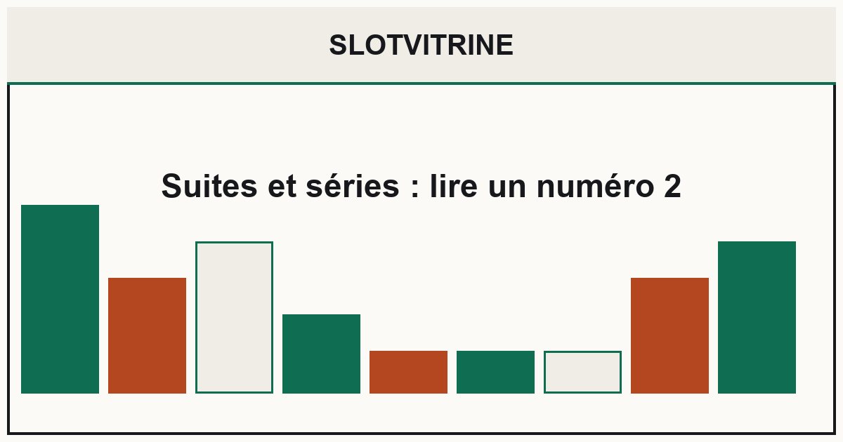 Suites et séries : lire un numéro 2