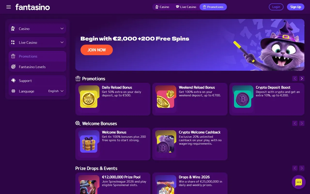 Fantasino — Bonus