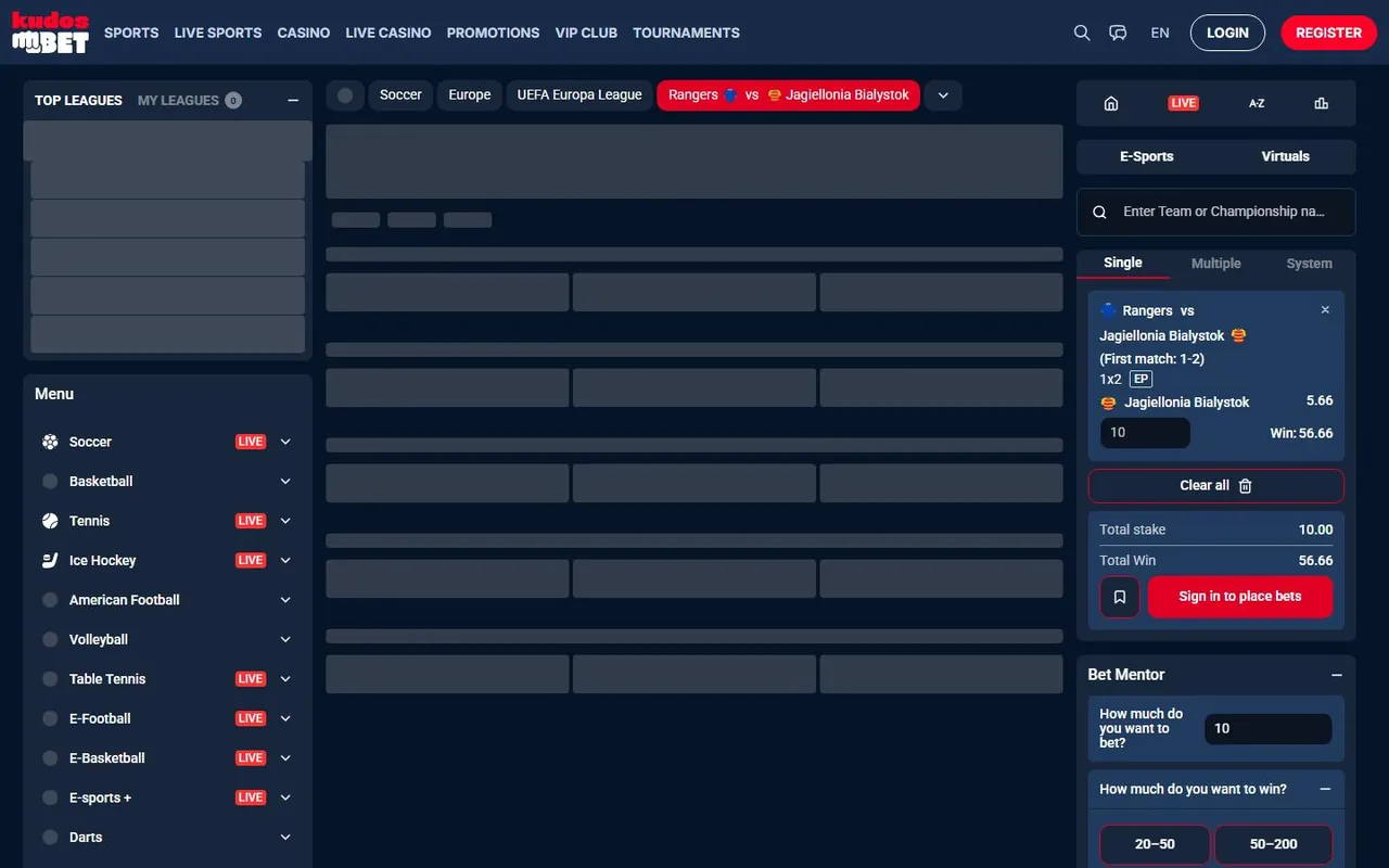 Kudosbet — Accueil